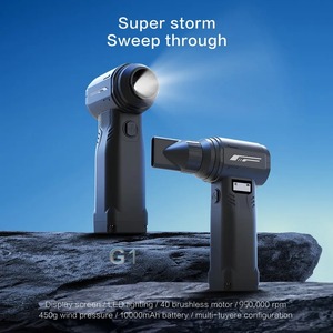 Ventilateur violent 90000 tr/min, souffleur d'air puissant, 9 vitesses réglables, ventilateur turbo portatif sans balais avec éclairage LED - Product Image 2