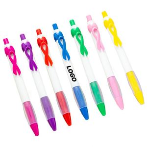 Custom Awareness <b>Ribbon</b> Pen, Black Ink - Autism Breast Domestic Abuse Aids Child Mental Health Gift - Product Image 1
