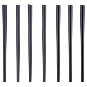 Palillos de Plástico Personalizados con Logotipo Grabado, Reutilizables, Bonitos, Japoneses, Negros, Lisos - Product Image 3