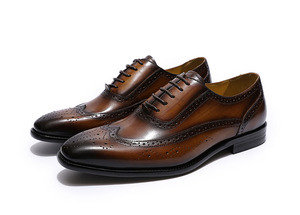 Genuine Leather Classic Italian Business New Dress <b>Shoes</b> High Top Leather Black <b>Shoes</b> for Men - Product Image 2