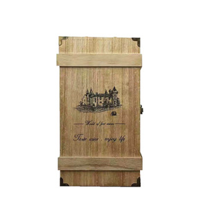 Caja de vino rectangular universal de madera de 35 cm, caja de almacenamiento de madera maciza para regalo, logotipo personalizable - Product Image 3