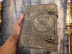 Libro de los Muertos Hamunaptra Hecho a Mano, Grimoire Egipcio en Relieve, Diario de Hechizos de Bruja, Libro de Tapa Dura, Libro de las Sombras - Product Image 3