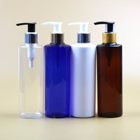 Bouteille de luxe en plastique à épaule plate avec pompe pour lotion cosmétique, soins de la peau et des cheveux, 200ml, 250ml, 300ml, 500ml – Vente en gros