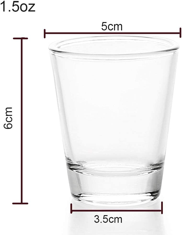 1.5 oz Shot Glasses Sets with Heavy Base, Clear Shot Glass