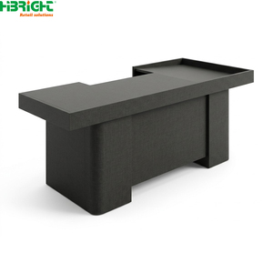 Mostrador de Caja Metálico Verde, Escritorio para Cajero, Mesa de Recepción para Escuela u Oficina - Product Image 2