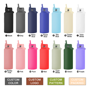 Bouteille d'eau personnalisée unique à large ouverture, esthétique, en forme de <span class=keywords><strong>gourde</strong></span>, 32 oz, 40 oz, 1 litre, <span class=keywords><strong>1L</strong></span>, en acier inoxydable, pour la salle de <span class=keywords><strong>sport</strong></span> et les sports - Product Image 3