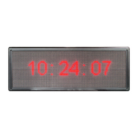 Panneau d'affichage à messages défilants LED rouge suspendu 32*96 cm, multifonction, date, heure, signalisation électronique pour vitrine de magasin en intérieur