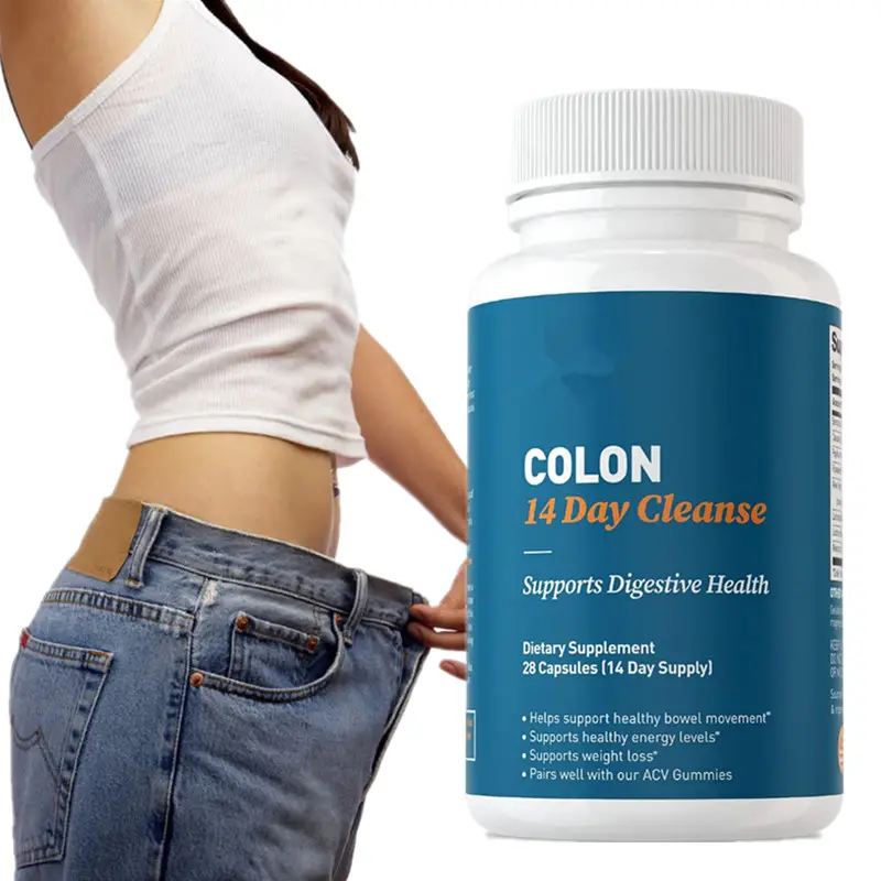 OEM/ODM/OBM Herbal Slimming Supplement Detox 14 Days Colon Cleanse Capsule Relieves Bloating Eliminates Toxins Slimming Capsules
