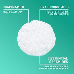 Nettoyant moussant pour le visage, usage quotidien, pour peaux grasses, avec acide hyaluronique, céramides, niacinamide, sans parfum - Product Image 1