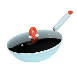 Jinzheng Non-Stick Wok Large Capacity Blue Donut Series For Induction And Gas Stove - Product Image 5