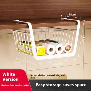 Organizador de Escritorio de Malla, Estante de Almacenamiento Debajo del Estante, Ahorro de Espacio, Organizador de Encimera para Oficina, Cocina, Baño, Cesta Colgante de Metal - Product Image 6