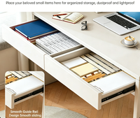 Bureau d'étude convertible multi-rangements pour enfants avec organisateur mural perforé, étagère et tiroirs spacieux pour chambre et bureau à domicile