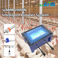 Gradateur 0-10V Gradateur de lumière numérique pour volaille Produits intelligents Systèmes d'éclairage pour volaille AC100-240V