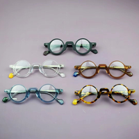 Nouvelles montures de lunettes rondes classiques en acétate pour hommes et femmes, lunettes de vue rétro de luxe