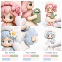 Figurine d'action anime personnalisée en PVC, modèle de personnage de dessin animé, jouet pour boutique de cadeaux dans la collection de boîtes mystères, figurine de statue d'usine OEM