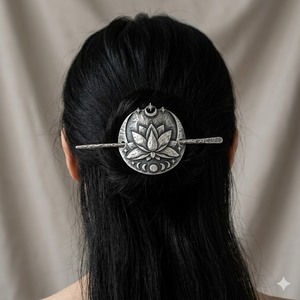 Barrette à cheveux Nœud Ailes d'Ange, Pince à cheveux Fée Coquette, Épingle à cheveux Vintage Plume Gothique Sorcière Pagan Nordique Cottagecore - Product Image 5