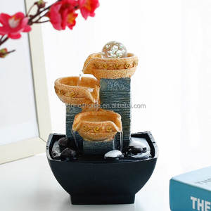 Decorazione fontana di acqua di Buddha decorazione <span class=keywords><strong>giardino</strong></span> all'aperto cascata <span class=keywords><strong>Feng</strong></span> <span class=keywords><strong>Shui</strong></span> <span class=keywords><strong>giardino</strong></span> ornamenti Casacade est Asia resina - Product Image 5