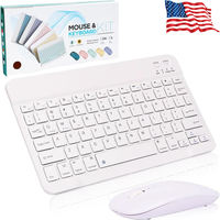 Clavier et souris sans fil de bureau pas chers, combo clavier sans fil Bluetooth avec souris pour iPad Pro 11 12.9 10.5 Air Mini