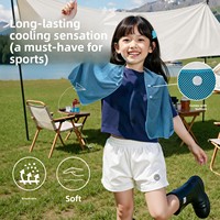 Serviette de sport pour enfants en soie glacée, style marathon, avec boucle – Rafraîchissante, légère, respirante et absorbante