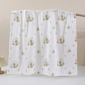 Manta Envolvente de Gasa de Algodón para Bebé Qidou, 110x105cm, Toalla de Baño Suave para Recién Nacido, Clase A - Product Image 3