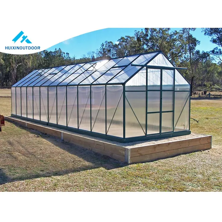 China Large 10m Single-Span Greenhouse Waterproof Aluminium Profile Agriculture Green House Frame Cheap Tomatoes Greenhouse