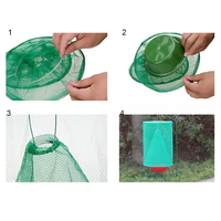 Trampa para Moscas Colgante Desechable y Ecológica para Interiores, Jaula de Red para Control de Moscas