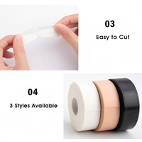 Vente en gros Rubans adhésifs en micromousse Ruban en micromousse noir blanc sensible Ruban en micromousse Hypoallergénique pour cils