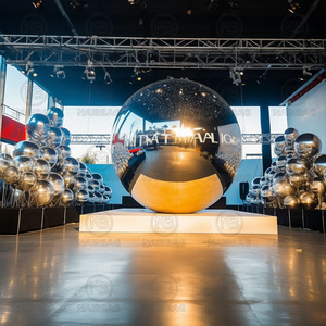 Bola de espejo reutilizable <span class=keywords><strong>gigante</strong></span> gran brillo burbujas inflables esferas grandes globos aire PVC bolas de Navidad para decoración de fiesta - Product Image 4