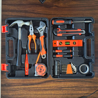 Ensemble d'outils de bricolage en acier à haute teneur en carbone de 13 pièces, directement de l'usine, boîte à outils complète, étui rigide, électricien, charpentier, plombier