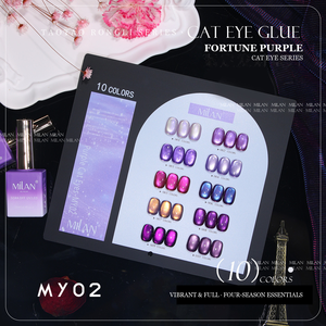 Set di Smalti Gel Effetto Occhio di Gatto Scintillante, 10 Colori, Senza HEMA e TPO, Conforme agli Standard UE, OEM/ODM, Gel UV Semipermanente per Salone - Product Image 2