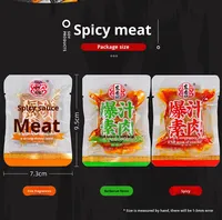 Hongxiangji Grosir Label Pribadi Kustom Camilan Tahu Goreng Semi-Lembut Tradisional Cina Pedas Vegan Kemasan Daging
