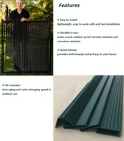Lames de Clôture Décoratives en PVC pour Extérieur, Écran Rigide 3D en PVC pour Jardin, Panneaux d'Occultation pour Grillages Soudés