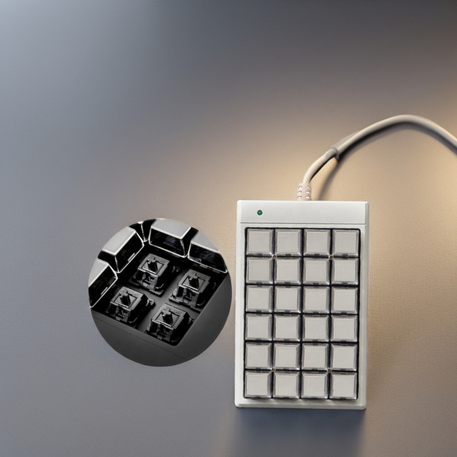 Customized Layout 6*4 Matrix Numeric CHERRY Mechanical Programmable Keypad POS Keypad