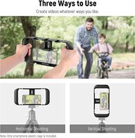 NEEWER Rig vidéo universel pour smartphone, stabilisateur de téléphone, cage de vlogging avec griffe porte-accessoires et support trépied pour vidéo