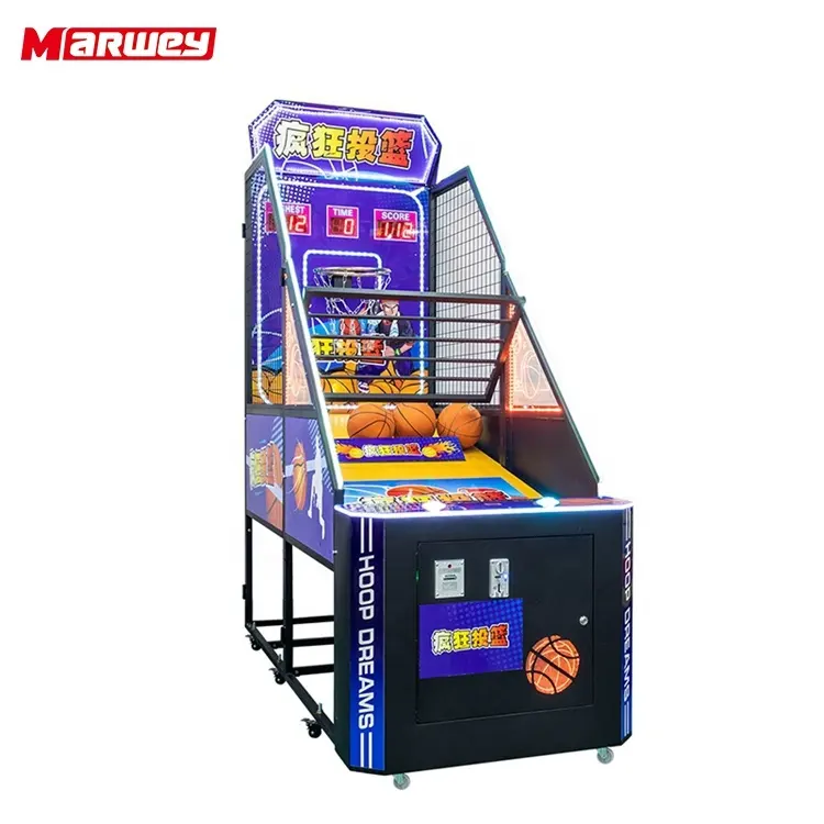 Luxury Adult Coin Operated Basketball Arcade Game Machine Electronic Street Basketball Shooting Machine