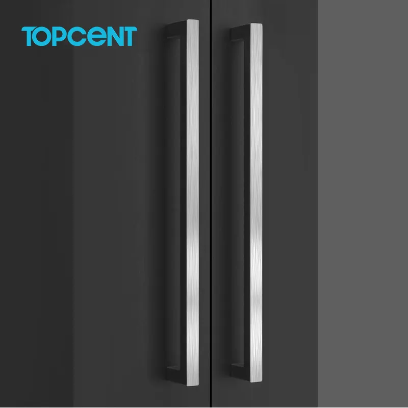 TOPCENT Grosir Furnitur Bar Besi Tahan Karat Pegangan Tarik Pintu Laci Kabinet Dapur