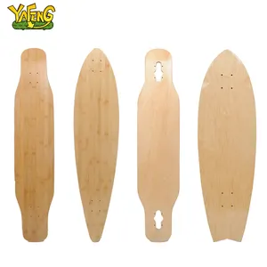 YAFENG Skate Board Manufacturer Boy Long Board Customized 7 Ply 8.25 100% Canadian Maple Longboard Skateboard Pink