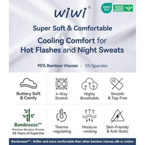 ชุดนอนผ้าวิสโคสผสมใยไผ่แบบสั่งทำพิเศษสำหรับผู้หญิง เนื้อผ้านุ่มเย็นสบาย ไซส์ใหญ่พิเศษ S ถึง 4X - Product Image 2