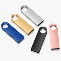 Clé USB Métallique Personnalisable en Gros avec Logo Gratuit, 64 Mo-128 Go, Clé USB 2.0 Haute Vitesse pour Cadeaux d'Affaires
