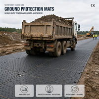 Tapis de protection au sol en polyéthylène robuste à double texture, tapis anti-boue pour l'accès des engins lourds et plateformes de travail temporaires