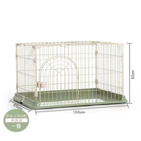 Cage pour animaux de compagnie en acier inoxydable robuste, de luxe classique, à double porte, pliable, facile à nettoyer, pour l'entraînement à domicile