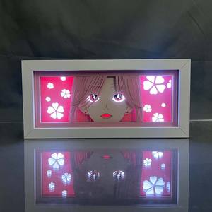 Boîte à lumière Anime <span class=keywords><strong>Nana</strong></span> Komatsu pour chambre d'enfant Décoration Manga Veilleuse LED Hachi Paper Cut Lightbox À côté de la lampe - Product Image 1