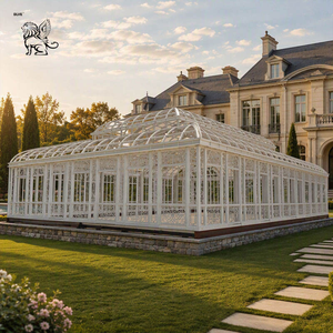 Serre de jardin de luxe européenne en fer blanc et verre pour projets de construction de jardins de mariage - Product Image 5