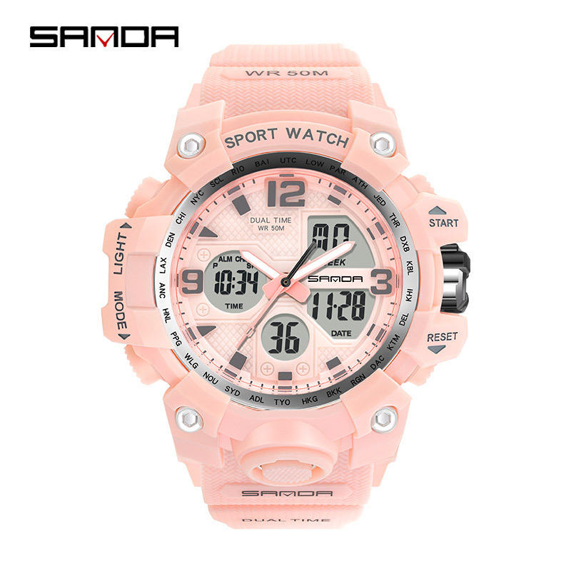 SANDA 942 Women's Sports Watch Analog Digital Multifunction