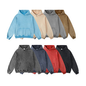 Sweat-shirt à capuche personnalisé, style ample, épais, chaud, coupe-vent, taille américaine, 420G, effet vintage, haute qualité, tendance - Product Image 5