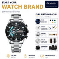 Montre-bracelet à quartz pour homme OEM Curren 8402, bracelet en acier inoxydable, cadran de 47 mm, étanche, sport, luxe, affaires, boîtier rond