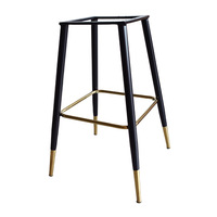 Chaise à dossier haut de style nordique, luxe léger, avec base en fer et acier inoxydable, design post-moderne minimaliste, inspirée du vintage, tabouret de bar créatif