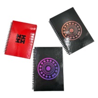 Cahiers d'exercices personnalisés OEM à couverture rigide, reliure spirale, papier offset ligné noir, impression de carnets d'entreprise