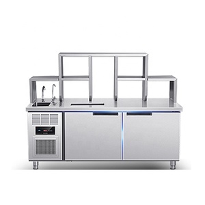 Réfrigérateur à salade avec comptoir, comptoir, pour thé au lait ou à bulles, Table de travail, vente en gros, équipement 24 pièces - Product Image 6