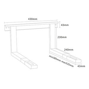 Support mural réglable <span class=keywords><strong>pour</strong></span> four à <span class=keywords><strong>micro</strong></span>-ondes en acier Support d'étagère <span class=keywords><strong>de</strong></span> cuisine fixe facile <span class=keywords><strong>pour</strong></span> cadre <span class=keywords><strong>de</strong></span> support <span class=keywords><strong>de</strong></span> four - Product Image 4